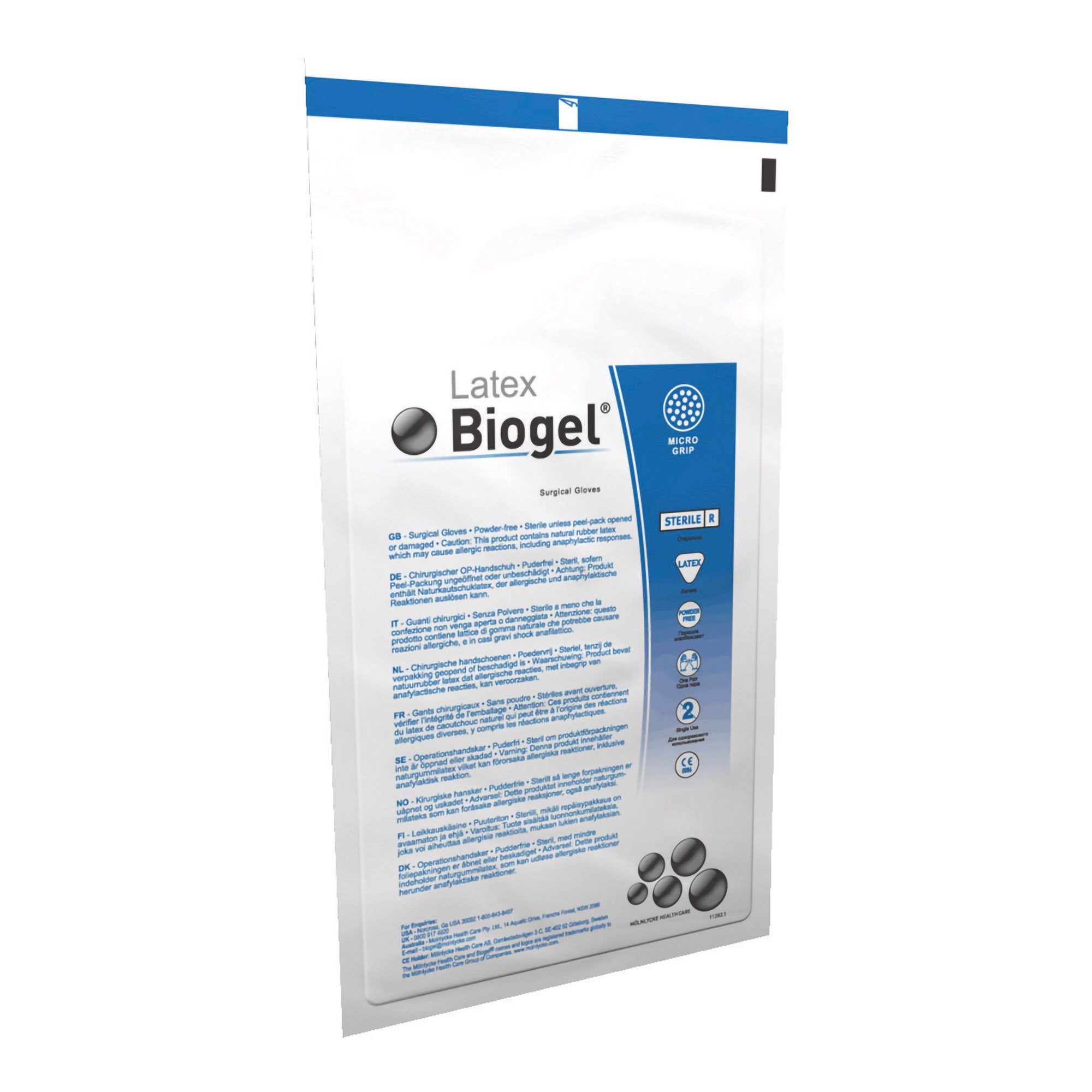 Biogel M Latex Surgical Glove, Size 9, Straw Color-Surgical Glove Biogel M Size 9 Sterile Latex Standard Cuff Length Micro-Textured Straw Not Chemo Approved