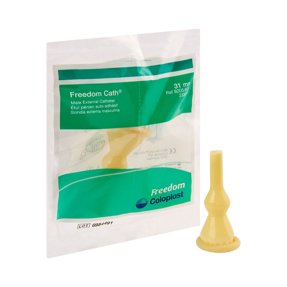 Coloplast Freedom Cath Male External Catheter Intermediate-Male External Catheter Freedom Cath Self-Adhesive Seal Latex Intermediate