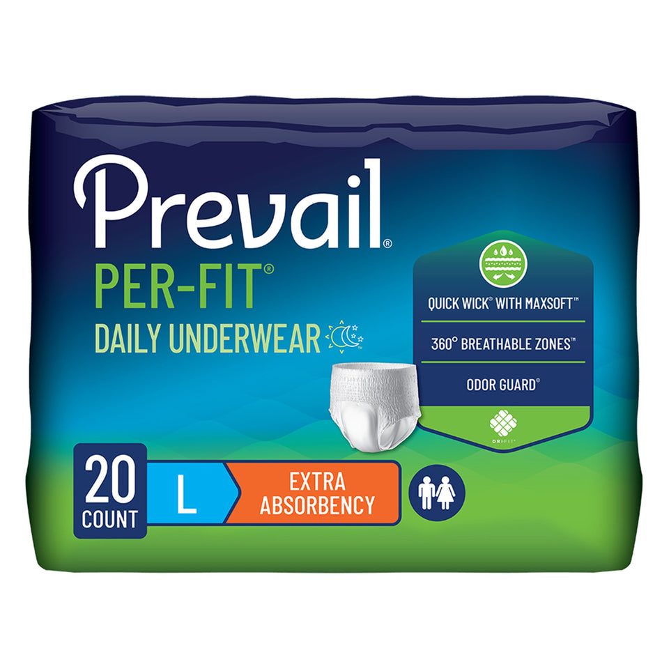 Prevail Per-Fit® Daily Underwear, Large - Incontinence>Adult Briefs and Protective Undergarments - First Quality Products LLC
