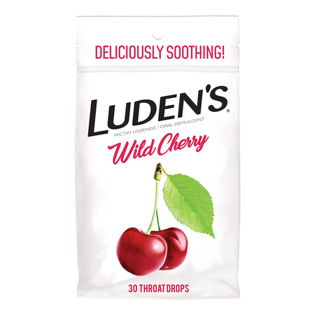 Luden's Cherry Flavor Sore Throat Relief-Sore Throat Relief Luden's 2.8 mg Strength Lozenge 30 per Bag