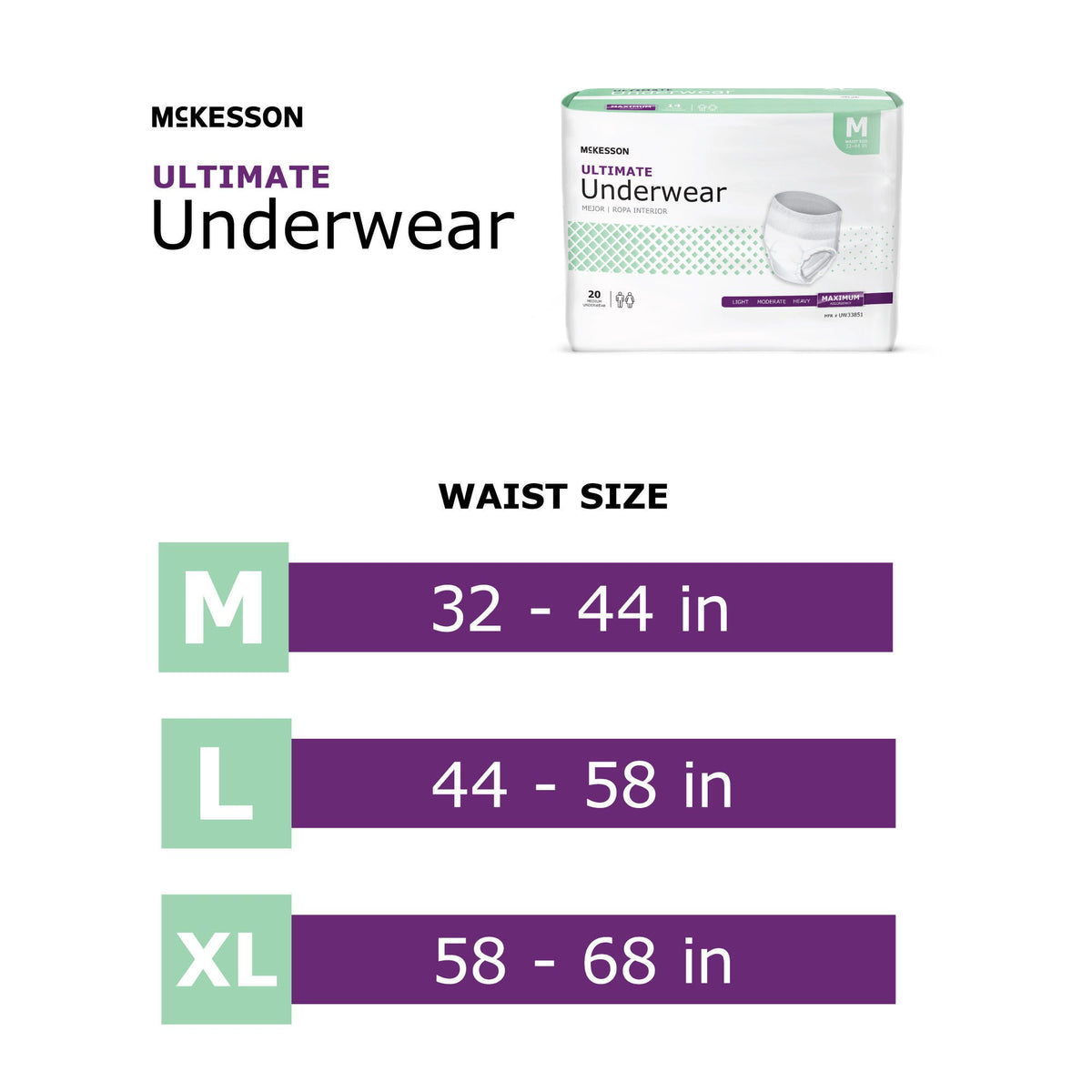 McKesson Ultimate Heavy Absorbency Incontinence Underwear, Extra Large - Incontinence>Adult Briefs and Protective Undergar...