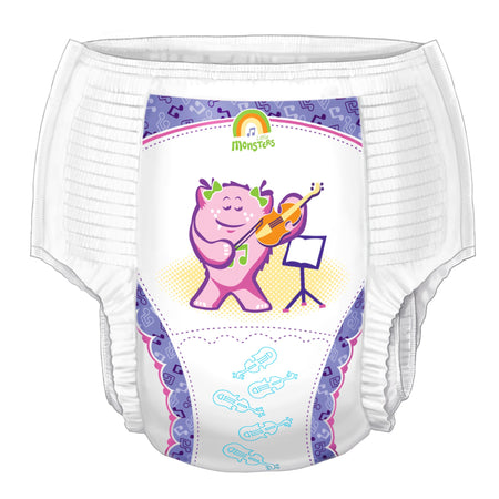 Curity Training Pants, Medium-Female Toddler Training Pants Cardinal Health Wings Pull On with Tear Away Seams Size 2T to 3T Disposable Heavy Absorbency