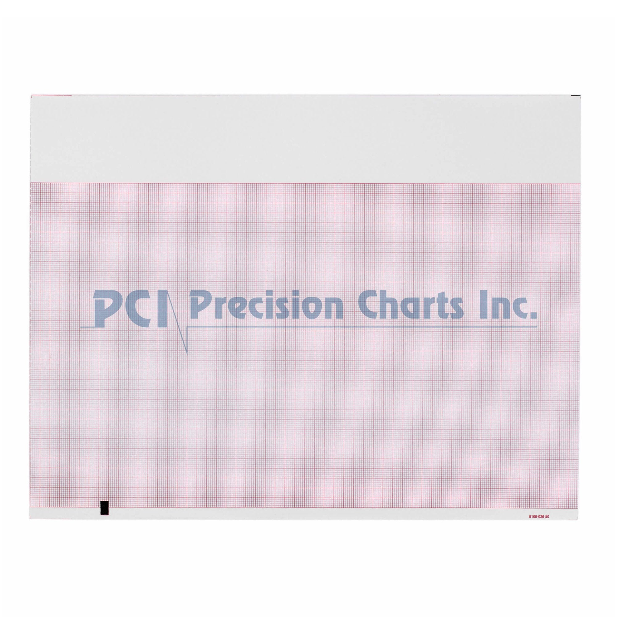 Precision Charts ECG Recording Paper-Recording Chart Paper Precision Charts Z-Fold Red Grid