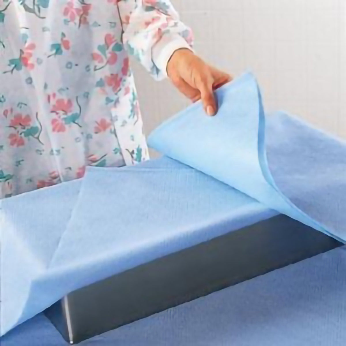 Kimtech Kimguard Sterilization Wrap, 30 x 30 Inch-Kimtech Kimguard Sterilization Wrap Light Blue 30 X 30 Inch Single Layer SMS Polypropylene Steam / EO Gas