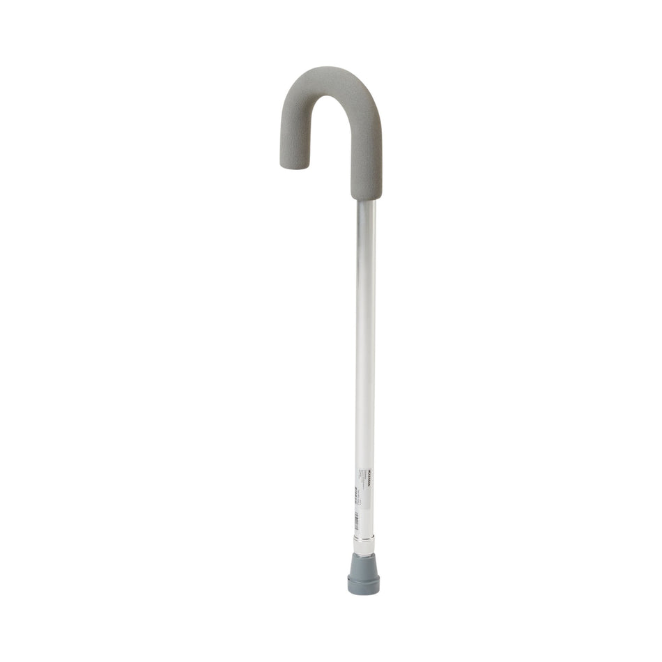 McKesson Round Handle Cane, Aluminum, Height Adjustable, Foam Grip-Round Handle Cane McKesson Aluminum 28-3/4 to 37-3/4 Inch Height Silver