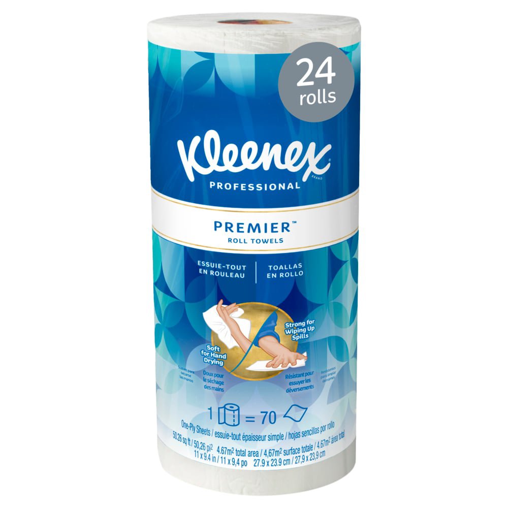Kleenex Premiere Kitchen Paper Towel, 70 Towels per Roll-Kitchen Paper Towel Kleenex Premiere Perforated Roll 9.4 X 11 Inch