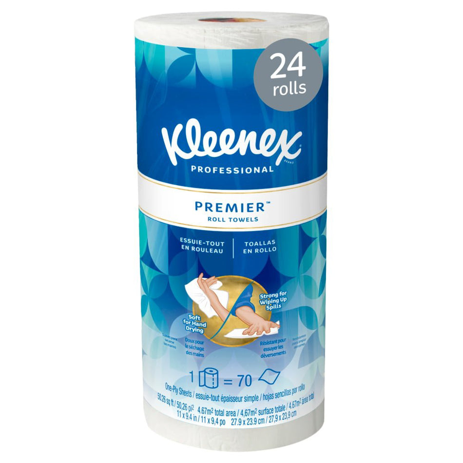 Kleenex Premiere Kitchen Paper Towel, 70 Towels per Roll-Kitchen Paper Towel Kleenex Premiere Perforated Roll 9.4 X 11 Inch