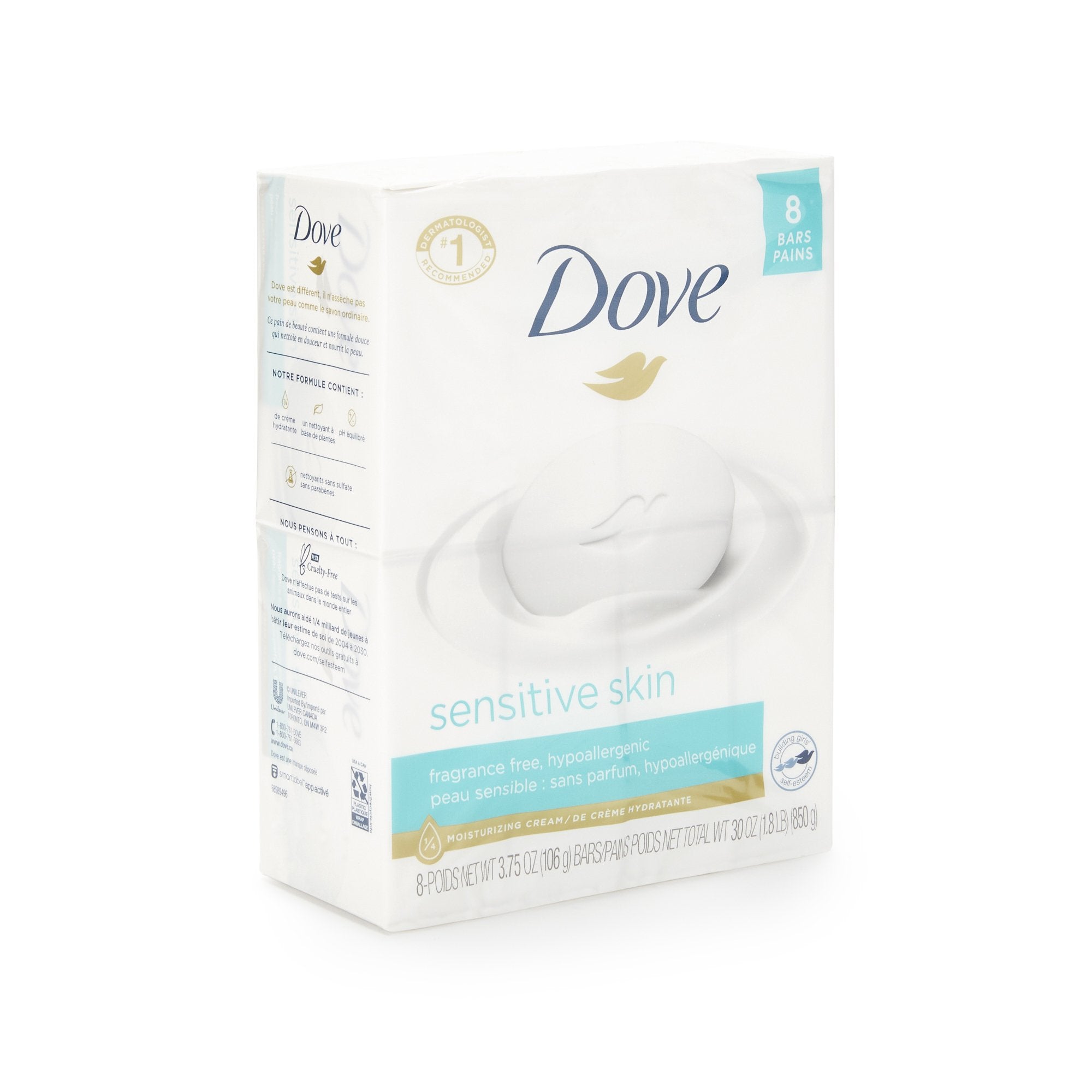 Dove� Sensitive Skin Soap-Soap Dove� Sensitive Skin Bar 4.5 oz. Individually Wrapped Unscented