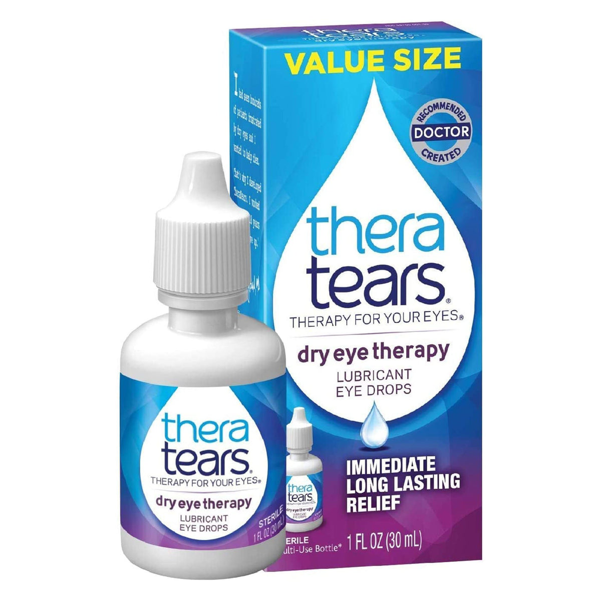 TheraTears Carboxymethylcellulose Sodium Eye Lubricant-Eye Lubricant TheraTears 1 oz. Eye Drops