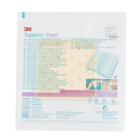 3M Tegaderm High Performance Nonadhesive without Border Foam Dressing, 4 x 4 Inch-Foam Dressing 3M Tegaderm High Performance 4 X 4 Inch Without Border Film Backing Nonadhesive Square Sterile