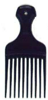 Dawn Mist Hair Pick-Hair Pick Dawn Mist 2-1/4 Inch Black Plastic
