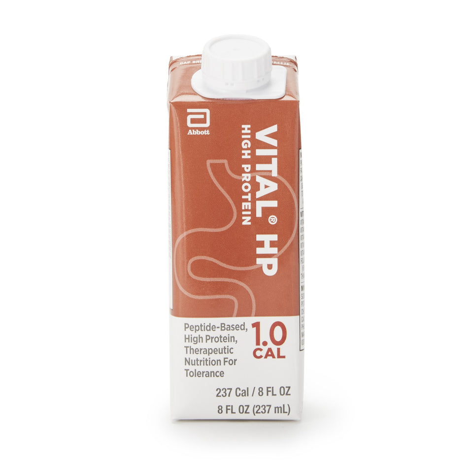 Vital High Protein Peptide-Based, High Protein, Therapeutic Nutrition for Tolerance, 8-ounce carton-Oral Supplement Vital HP Unflavored Liquid 8 oz. Reclosable Carton