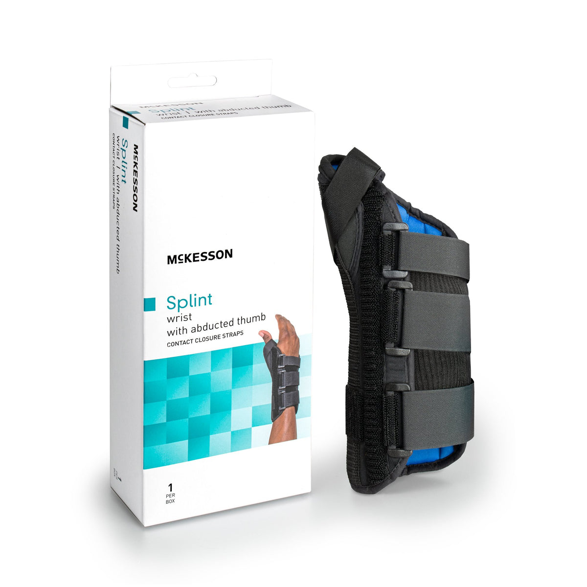 McKesson Right Wrist Splint with Abducted Thumb, Small - Orthopedic>Immobilizers, Splints and Supports>Upper Body>Wrist an...