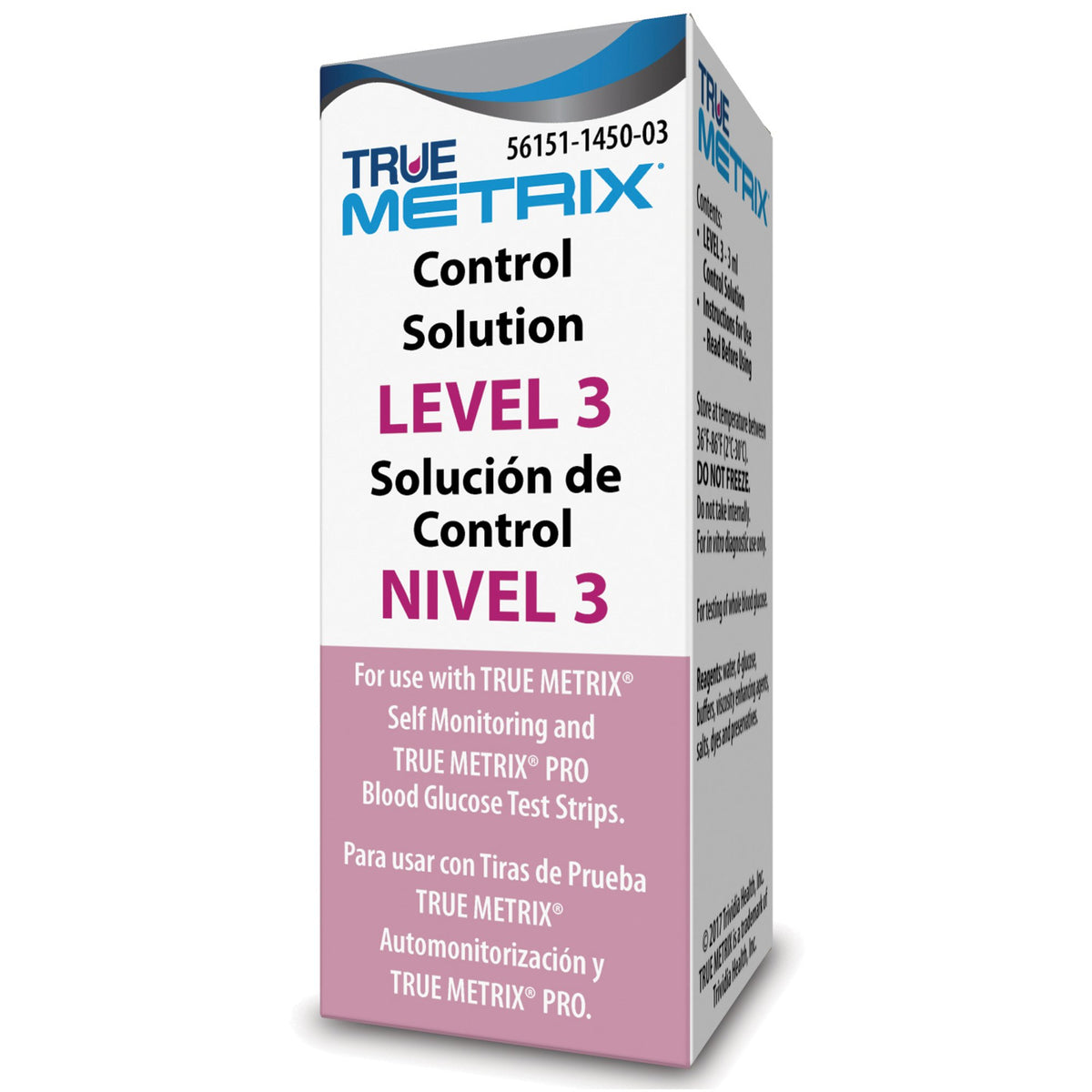 True Metrix Blood Glucose Control, Level 3-Blood Glucose Control Solution TRUE METRIX 3 mL Level 3
