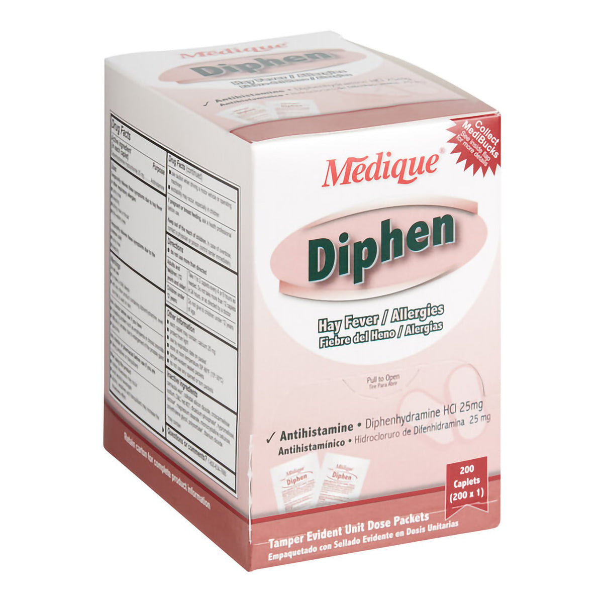 Diphen Diphenhydramine Allergy Relief-Allergy Relief Diphen 25 mg Strength Tablet 200 per Box