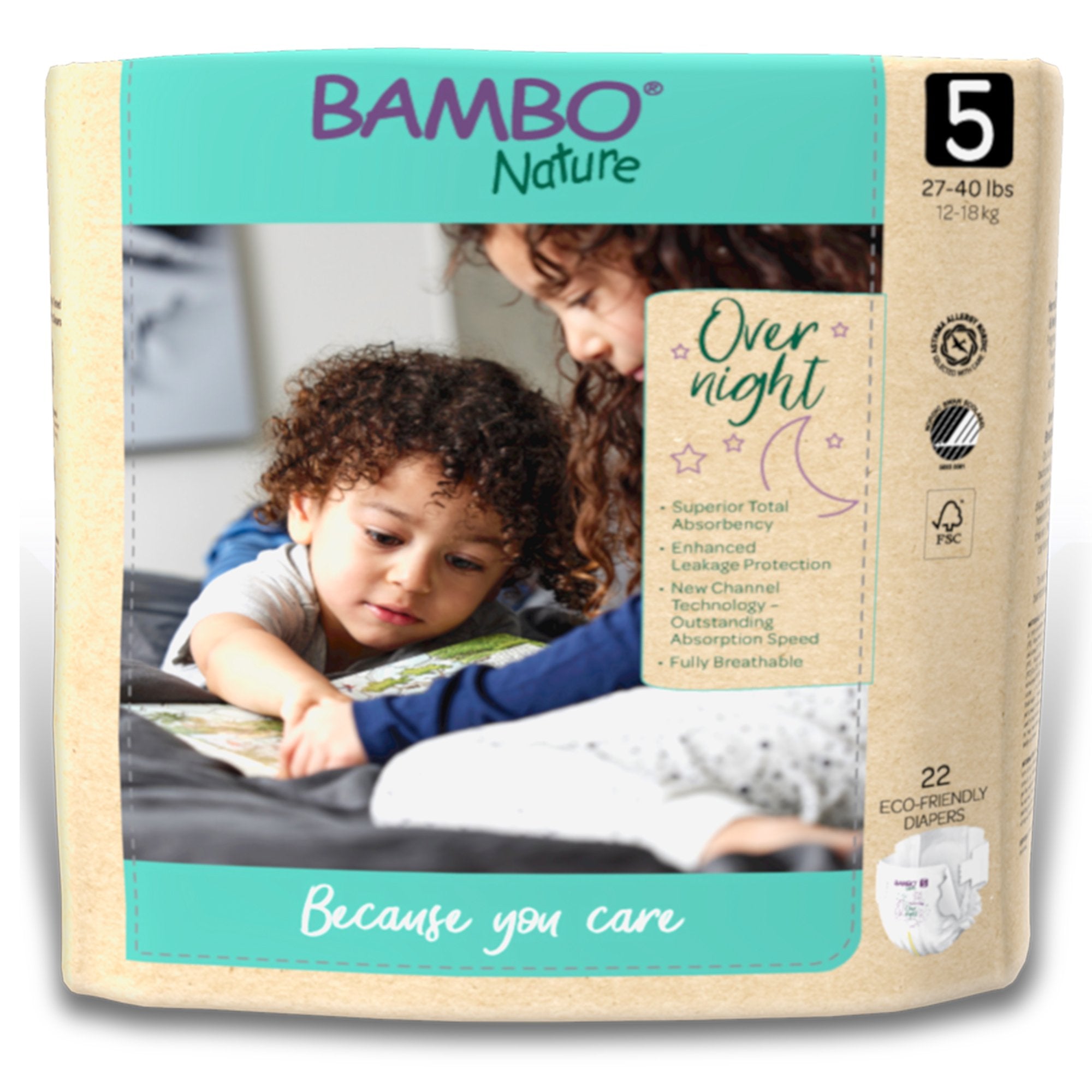 Bambo® Nature Overnight Diapers, Size 5 - Incontinence>Pediatric Diapers and Training Pants - Abena North America