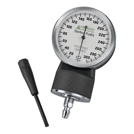Sterling Series ProKit Aneroid Sphygmomanometer with Stethoscope, Burgundy-Reusable Aneroid / Stethoscope Set Veridian 27.9 to 41.6 cm Adult Cuff Dual Head General Exam Stethoscope