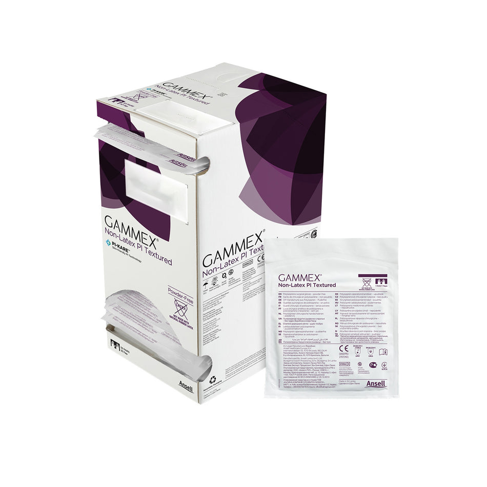 Gammex� Non-Latex PI Textured Polyisoprene Surgical Glove, Size 7, White-Surgical Glove GAMMEX� Non-Latex PI Textured Size 7 Sterile Polyisoprene Standard Cuff Length Fully Textured White Chemo Tested