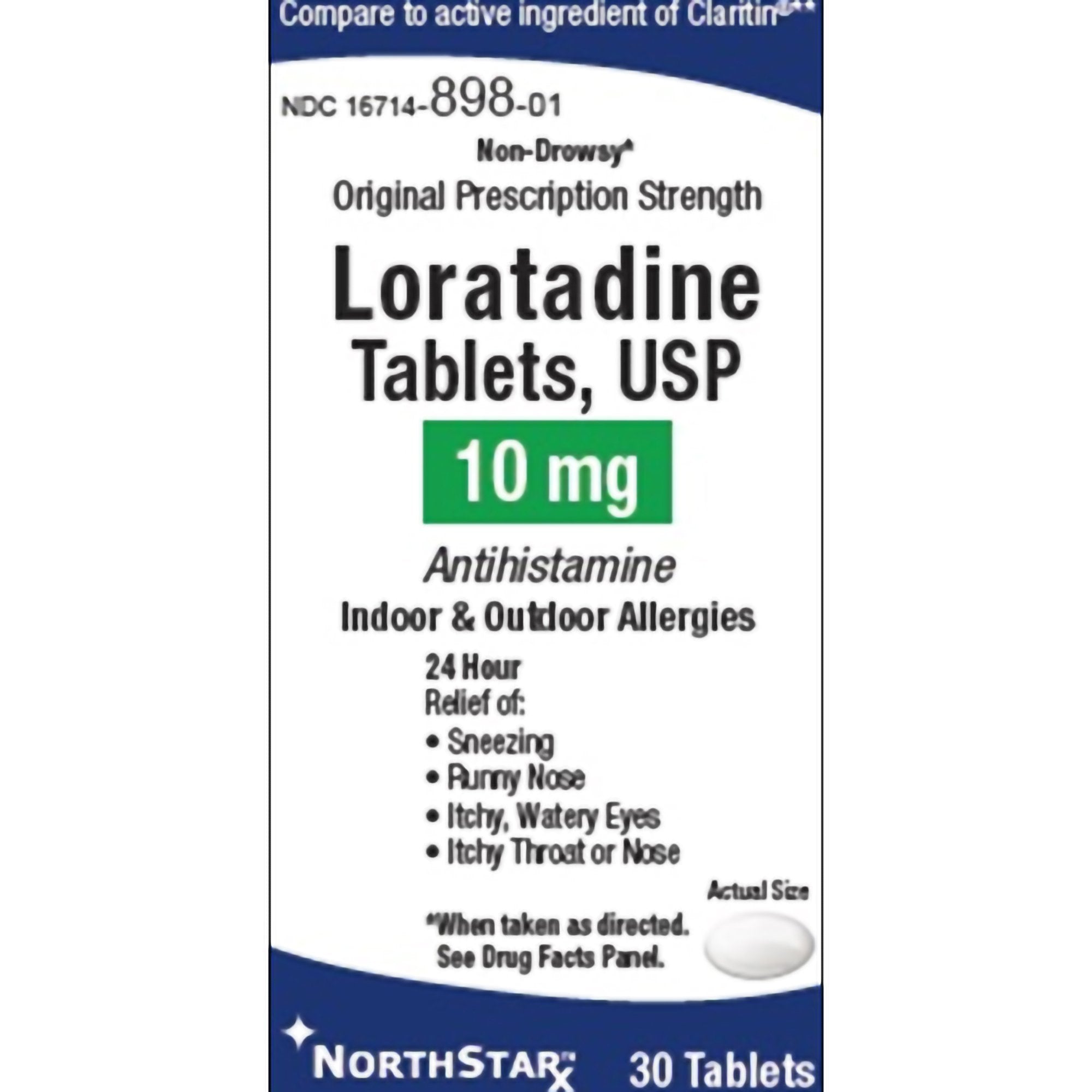 NorthStar Rx Loratadine Antihistamine Tablets-Allergy Relief 10 mg Strength Tablet 300 per Bottle