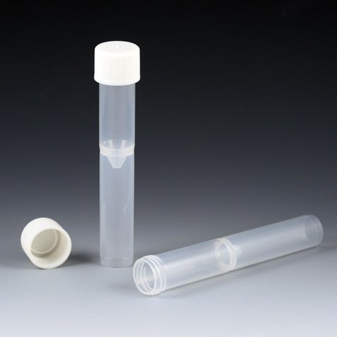 Globe Scientific Test Tube, 5 mL, 16 x 100 mm-Test Tube Plain 5 mL Without Closure Polypropylene Tube