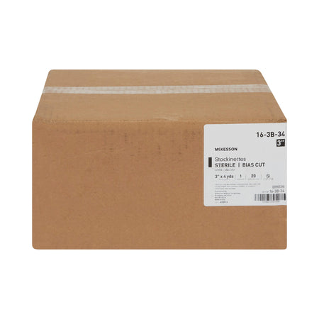 McKesson Bias Cut Stockinette, 3 Inch x 4 Yard-Bias Cut Stockinette McKesson Cotton 3 Inch X 4 Yard Size 4 Beige Sterile
