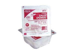 Dukal Sterile USP Type VII X-Ray Detectable Gauze Sponge, 4 x 4 Inch, 16-Ply-Gauze Sponge X-Ray Detectable Dukal 4 X 4 Inch 16-Ply Sterile X-Ray Detectable 10 per Pack