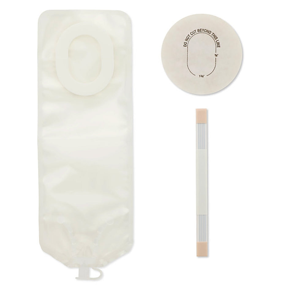 Pouchkins One-Piece Drainable Transparent Colostomy Pouch, 6 Inch Length, 7/8 to 1-3/8 Inch Stoma-"Ostomy Pouch Pouchkins Newborn One-Piece System 6 Inch Length Flat, Trim To Fit 7/8 to 1-3/8 Inch Stoma Drainable"