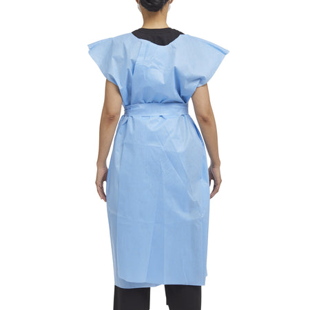 HPK Industries Patient Exam Gown-Patient Exam Gown X-Large Blue Disposable