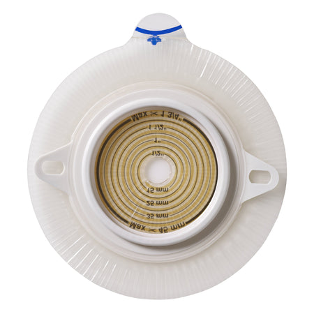 Assura® Flat Ostomy Barrier, Trim to Fit Stomas 10 – 55 mm, Blue Color Match - Ostomy>Barriers - Coloplast