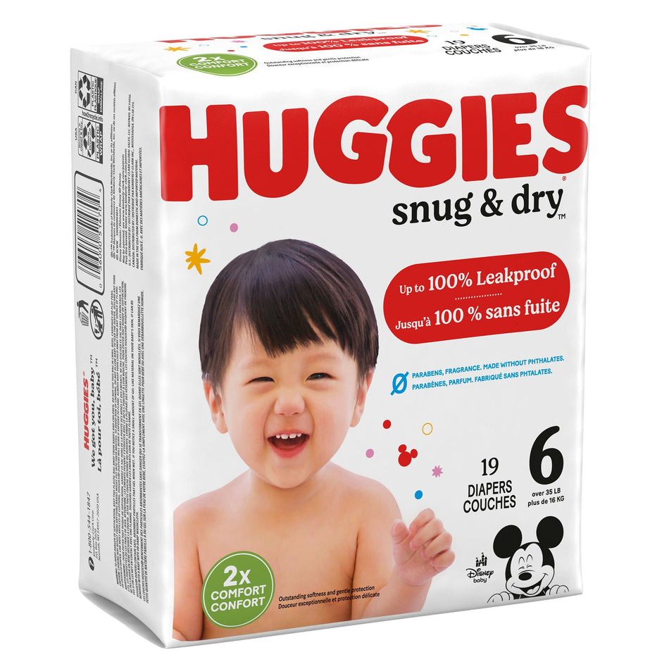 Huggies Snug & Dry Diaper, Size 6-Unisex Baby Diaper Huggies Snug & Dry Size 6 Disposable Heavy Absorbency