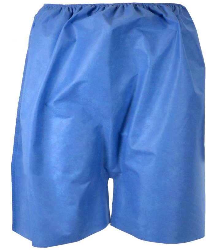 HPK Industries Exam Shorts, X-Large-Exam Shorts X-Large Blue SMS Adult Disposable