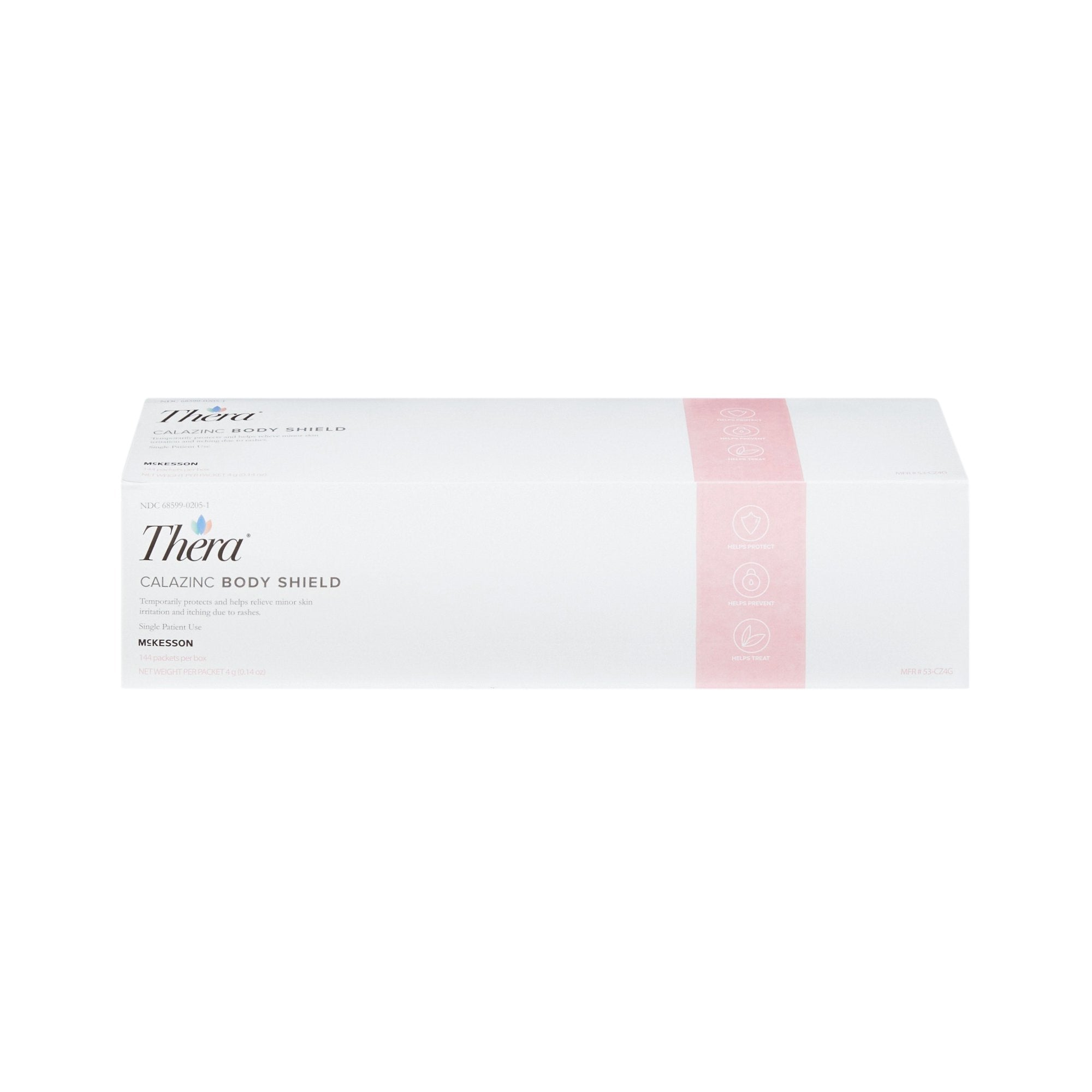 Thera Calazinc Body Shield Skin Protectant, 4 grams-Skin Protectant Thera Calazinc Body Shield 4 Gram Individual Packet Scented Cream