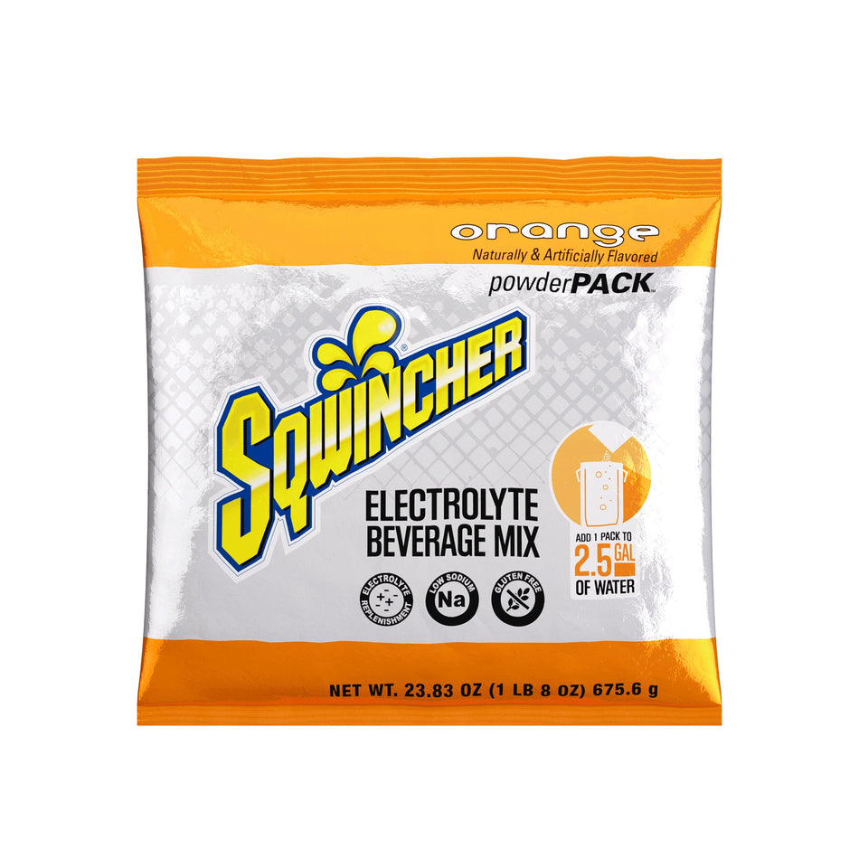 Sqwincher� Powder Pack� Orange Electrolyte Replenishment Drink Mix-Oral Electrolyte Solution Sqwincher� Powder Pack� Orange Flavor 23.83 oz. Electrolyte