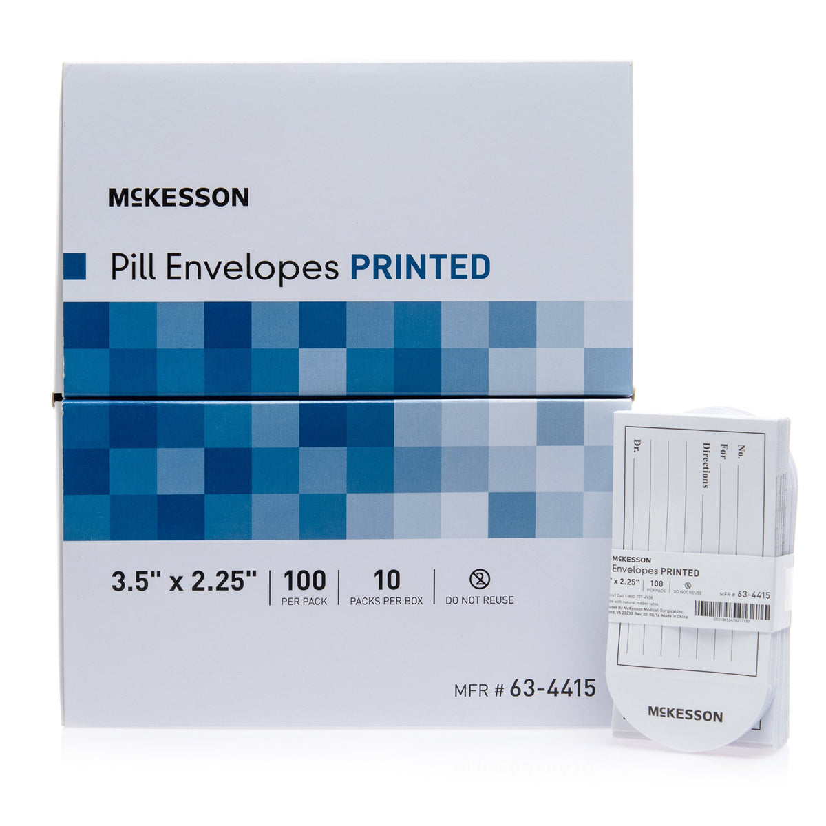 McKesson Pill Envelope, 3 x 2 Inch-Medication Envelope McKesson White 2-1/4 X 3-1/2 Inch