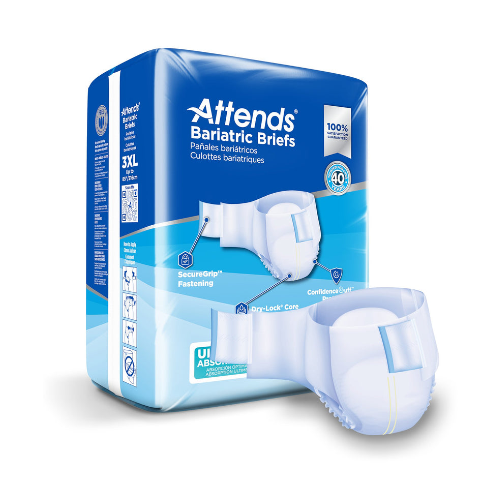 Attends® Bariatric Briefs, 3X-Large - Incontinence>Adult Briefs and Protective Undergarments - Attends Healthcare Products
