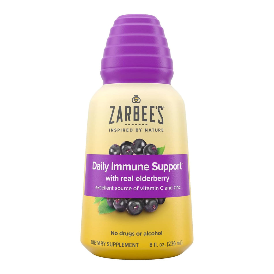 Zarbee's Naturals Black Elderberry Immune Support Syrup-Cold and Cough Relief Zarbee's Daily Immune Support 356 mg Strength Syrup 8 oz.