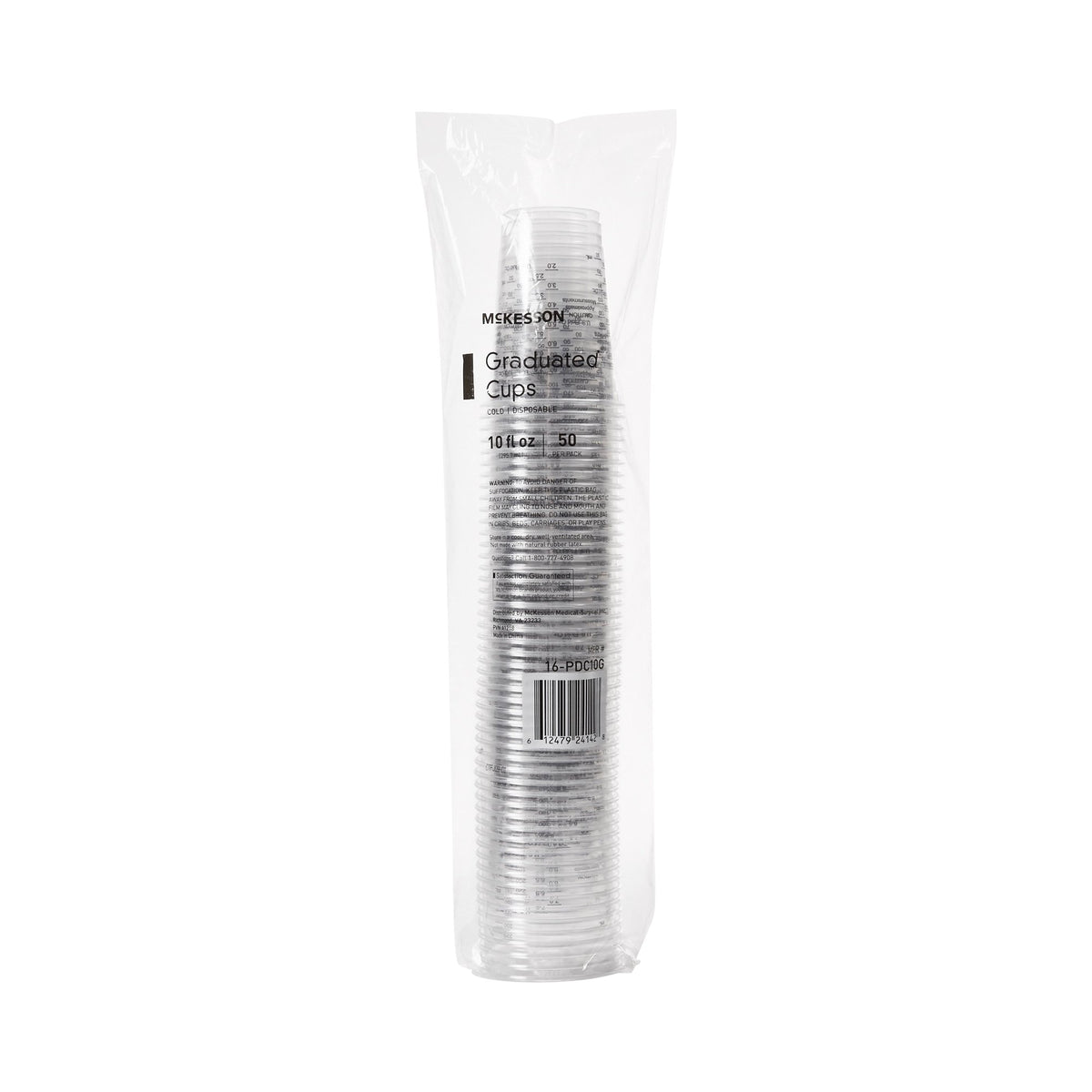 McKesson Graduated Drinking Cup, 10 oz., Clear-Drinking Cup McKesson 10 oz. Clear Polyethylene Disposable