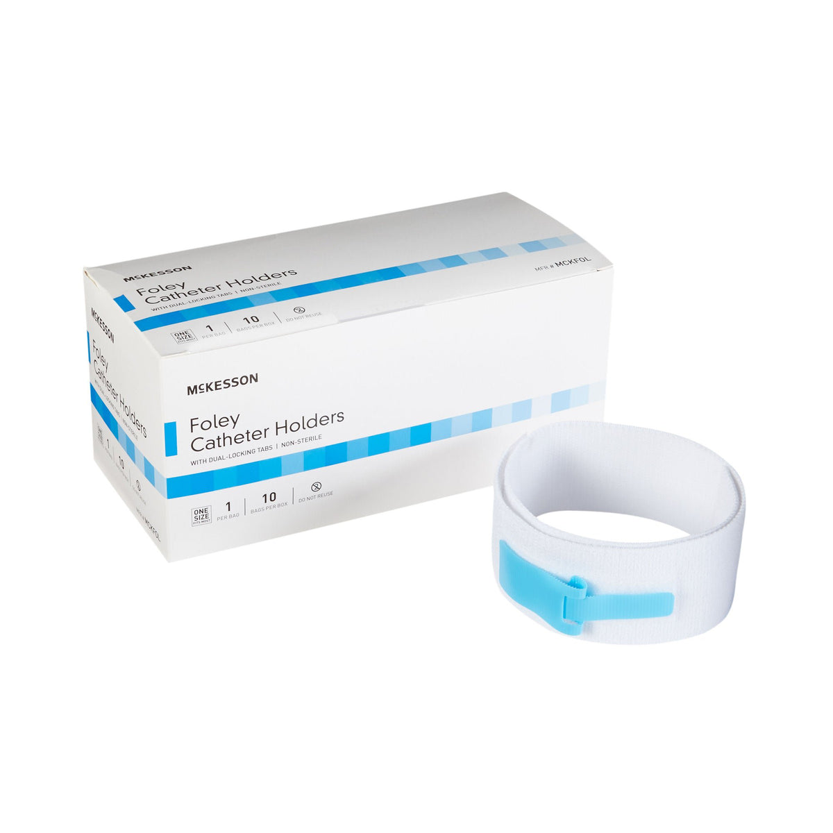 McKesson Foley Catheter Holder Leg Strap With Dual-Locking Tabs, 2 x 24 Inch - Urological>Urological Accessories - McKesso...