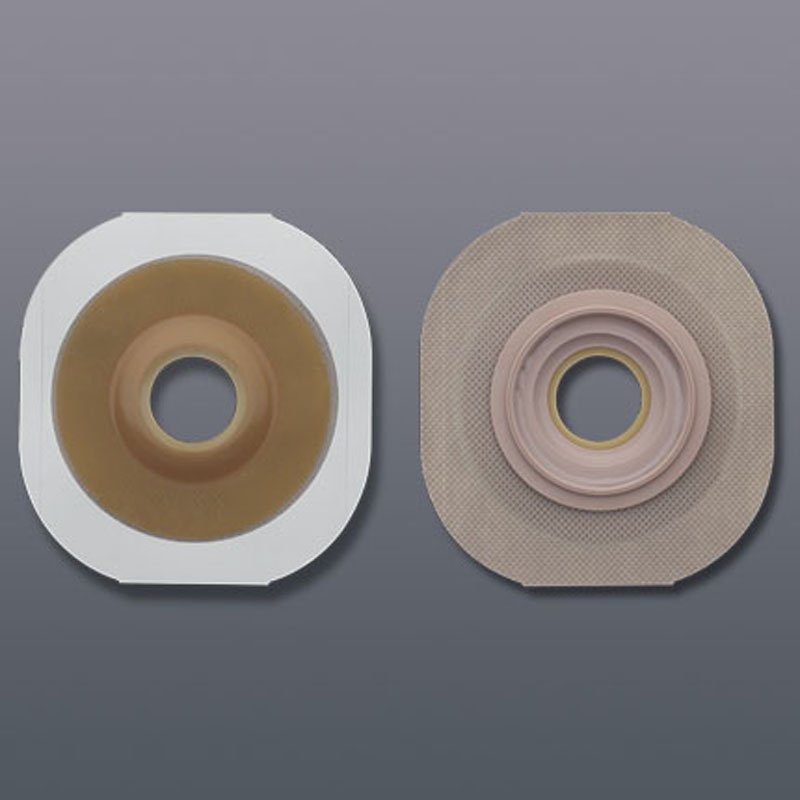 New Image Flextend Skin Barrier With 1 5/8 Inch Stoma Opening-"Ostomy Barrier New Image Flextend Precut, Extended Wear Adhesive Tape 70 mm Flange Blue Code System 1-5/8 Inch Opening"