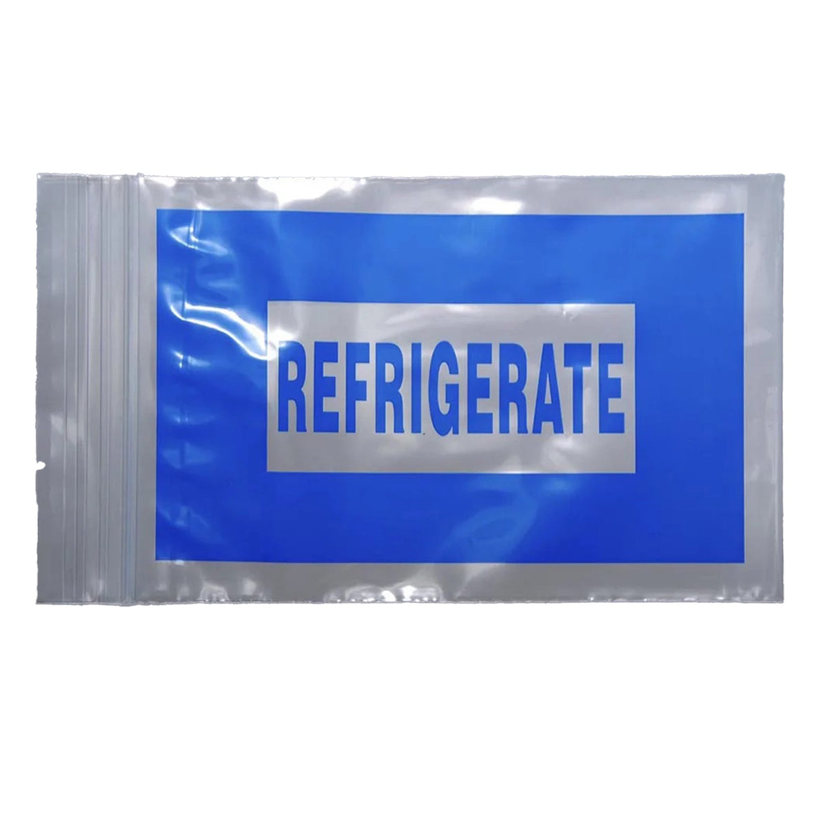Elkay Plastics Reclosable Refrigerate Bag-Reclosable Refrigerate Bag 9 X 12 Inch LDPE Clear / Blue Zipper Closure