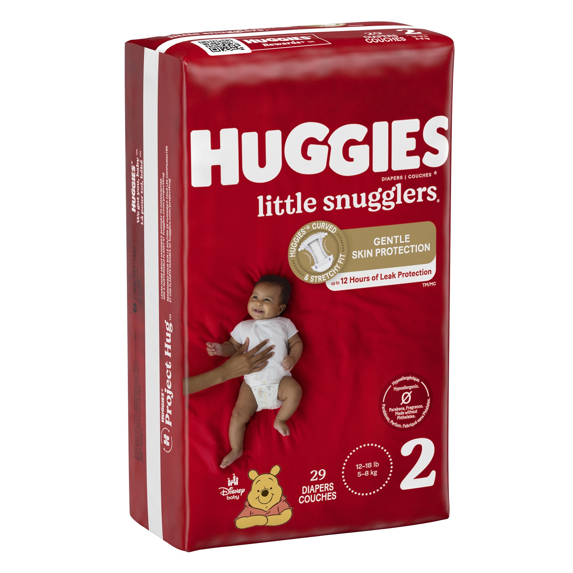 Huggies Little Snugglers Diaper, Size 2-Unisex Baby Diaper Huggies Little Snugglers Size 2 Disposable Heavy Absorbency