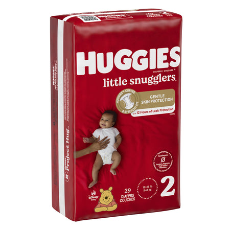 Huggies Little Snugglers Diaper, Size 2-Unisex Baby Diaper Huggies Little Snugglers Size 2 Disposable Heavy Absorbency