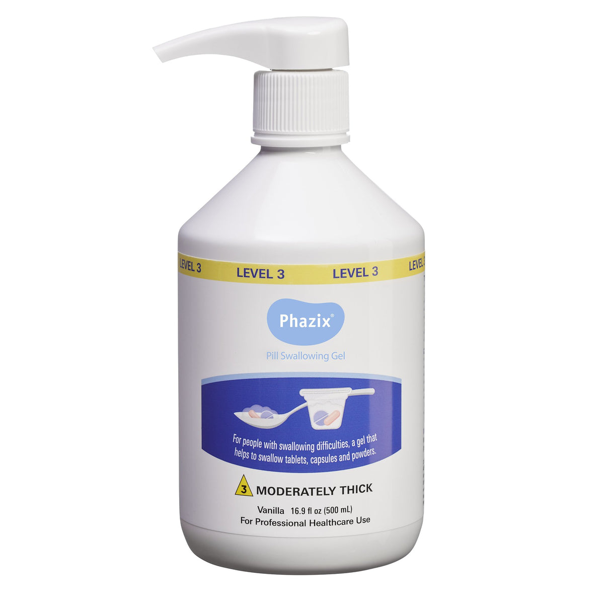 Phazix Level 3 Swallowing Aid, 500 mL Bottle-Swallowing Aid Phazix Level 3 500 mL Bottle