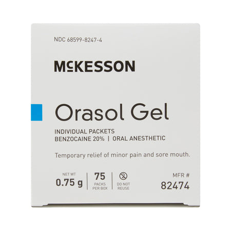 McKesson Benzocaine Oral Pain Relief-Oral Pain Relief McKesson 20% Strength Benzocaine Oral Gel 0.75 Gram