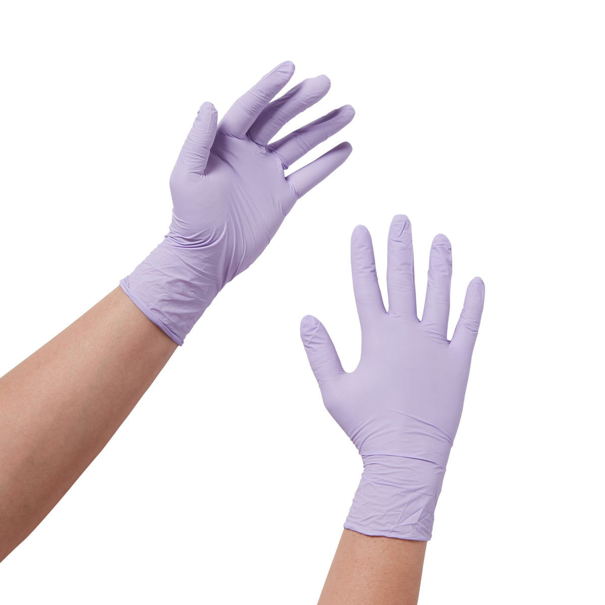 Halyard Lavender Nitrile Exam Glove, Extra Small-Exam Glove Halyard Lavender X-Small NonSterile Nitrile Standard Cuff Length Textured Fingertips Lavender Not Rated