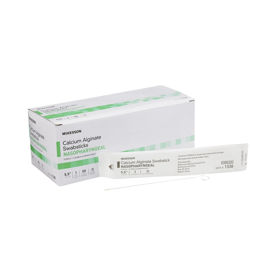 McKesson Nasopharyngeal Collection Swab, 5 Inch-McKesson Nasopharyngeal Collection Swab 5-1/2 Inch Length Sterile