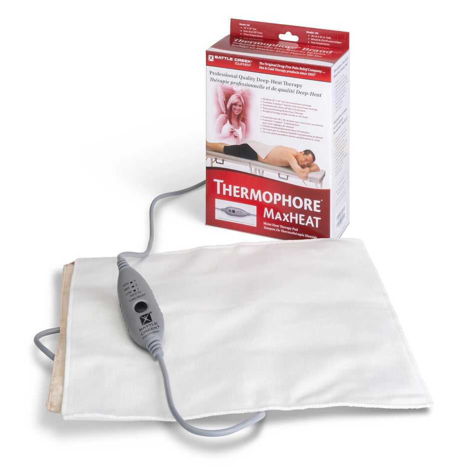Thermophore� MaxHEAT� Moist Heating Pad, 14 x 14 Inch-Moist Heating Pad Thermophore� MaxHEAT� General Purpose Medium Cotton Blend Cover Reusable