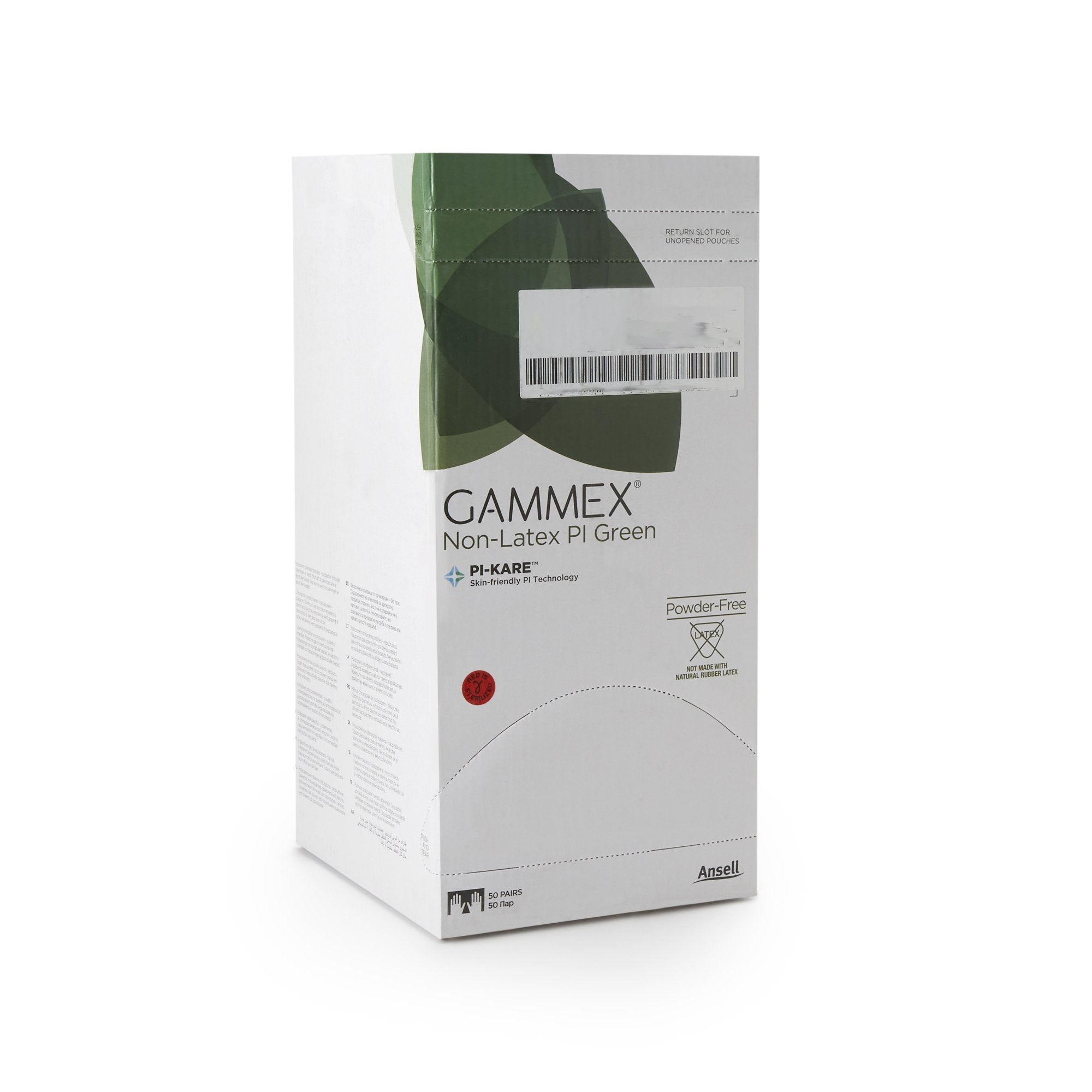Gammex Non-Latex PI Green Polyisoprene Surgical Glove, Size 8.5, Light Green-Surgical Glove GAMMEX Non-Latex PI Green Size 8.5 Sterile Polyisoprene Standard Cuff Length Micro-Textured Light Green Chemo Tested