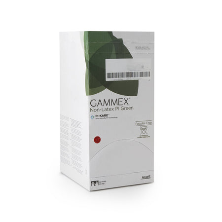 Gammex Non-Latex PI Green Polyisoprene Surgical Glove, Size 8.5, Light Green-Surgical Glove GAMMEX Non-Latex PI Green Size 8.5 Sterile Polyisoprene Standard Cuff Length Micro-Textured Light Green Chemo Tested