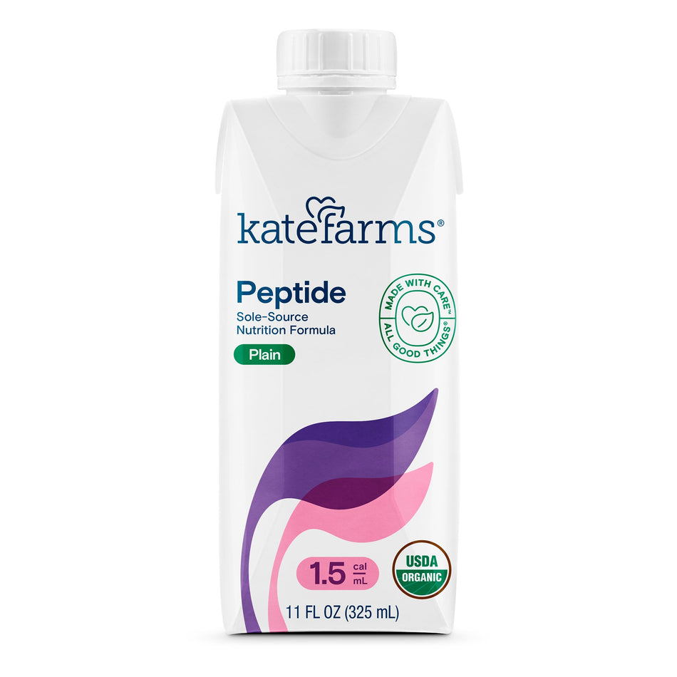 Kate Farms Standard 1.5 Sole-Source Nutrition Formula, 11-ounce carton-Oral Supplement Kate Farms Peptide 1.5 Plain Flavor Liquid 11 oz. Carton